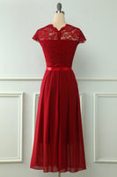 Laden Sie das Bild in den Galerie-Viewer, Marine Midi Spitze Partykleid