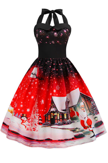 Rotes Weihnachten Halter 1950er Jahre Kleid