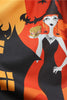 Laden Sie das Bild in den Galerie-Viewer, Orange Halloween Vintage Kleid mit Spitze