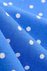 Laden Sie das Bild in den Galerie-Viewer, Neckholder Blau Polka Dots Vintage Kleid mit Rückenlehne