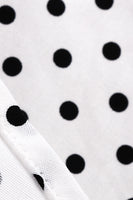 Laden Sie das Bild in den Galerie-Viewer, Neckholder Blau Polka Dots Vintage Kleid mit Rückenlehne