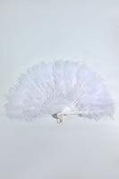 Laden Sie das Bild in den Galerie-Viewer, Gatsby Black Feather Klappfächer