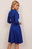 Laden Sie das Bild in den Galerie-Viewer, Königsblau Vintage Kleid mit Ärmeln