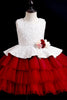 Laden Sie das Bild in den Galerie-Viewer, Puffy Rundhals Blumenmädchen Kleid mit Bowknot