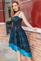 Laden Sie das Bild in den Galerie-Viewer, High-Low Spitze Vintage Kleid