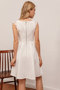 Einfach Weißes Formelles Kleid