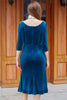 Laden Sie das Bild in den Galerie-Viewer, Königsblau Samt Formelles Kleid