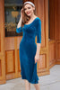 Laden Sie das Bild in den Galerie-Viewer, Königsblau Samt Formelles Kleid