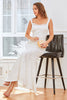 Laden Sie das Bild in den Galerie-Viewer, WeißeS Träger Meerjungfrau Braut Partykleid mit Spitze