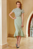 Laden Sie das Bild in den Galerie-Viewer, Grünes Spitze Bodycon Kleid aus den 1960er Jahren