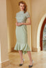 Laden Sie das Bild in den Galerie-Viewer, Grünes Spitze Bodycon Kleid aus den 1960er Jahren