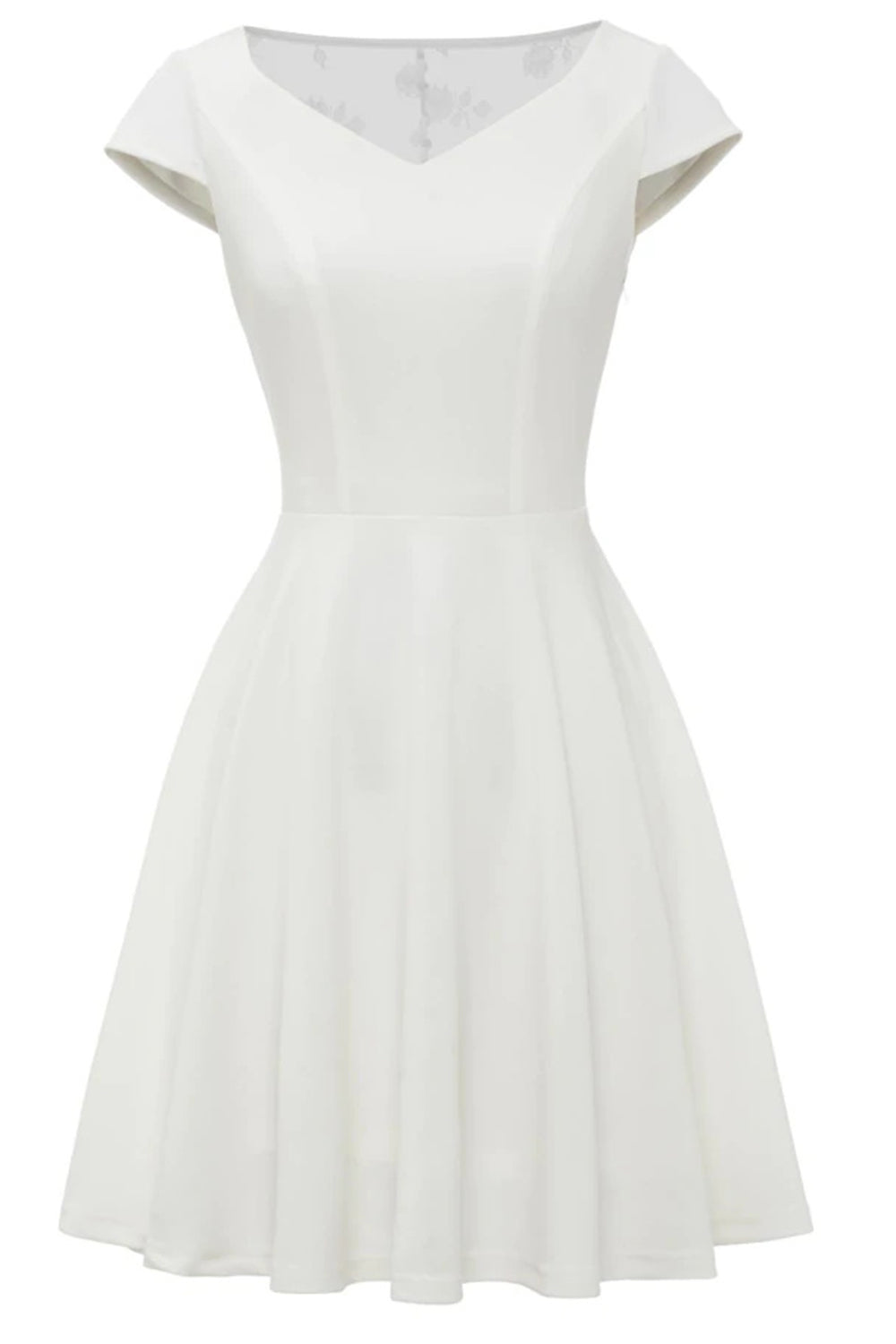 A-Linie Weißes Spitze Vintage Kleid