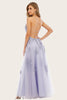 Laden Sie das Bild in den Galerie-Viewer, Lavendel Tüll lange Prom Kleid mit Spitze