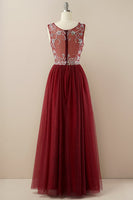 Laden Sie das Bild in den Galerie-Viewer, Strasssteinen Tüll Ballkleid