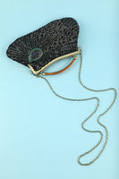 Laden Sie das Bild in den Galerie-Viewer, Schwarze Strass Abendtasche