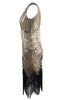 Laden Sie das Bild in den Galerie-Viewer, Gold Glitzer Franse 1920er Flapper Kleid