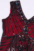 Laden Sie das Bild in den Galerie-Viewer, Rot Glitzer Franse1920er Flapper Kleid