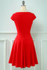Laden Sie das Bild in den Galerie-Viewer, Quadratische Hals Schaukel Vintage Kleid