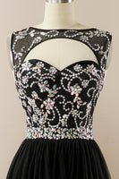 Laden Sie das Bild in den Galerie-Viewer, Strasssteinen Tüll Ballkleid