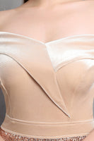 Laden Sie das Bild in den Galerie-Viewer, Gold Meerjungfrau Pailletten Langes Ballkleid