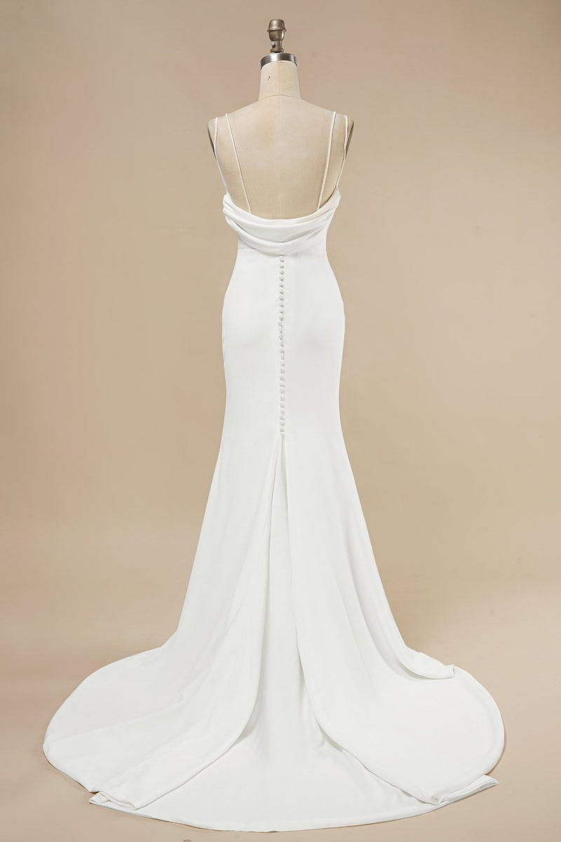 Laden Sie das Bild in den Galerie-Viewer, Meerjungfrau Boho Brautkleid mit Rüschen