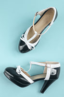 Laden Sie das Bild in den Galerie-Viewer, Vintage rote T-Gurt Fersen