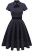 Laden Sie das Bild in den Galerie-Viewer, Burgunder 50er Jahre Vintage Kleid mit Ärmeln