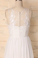 Laden Sie das Bild in den Galerie-Viewer, White Chiffon Prom - ZAPAKA