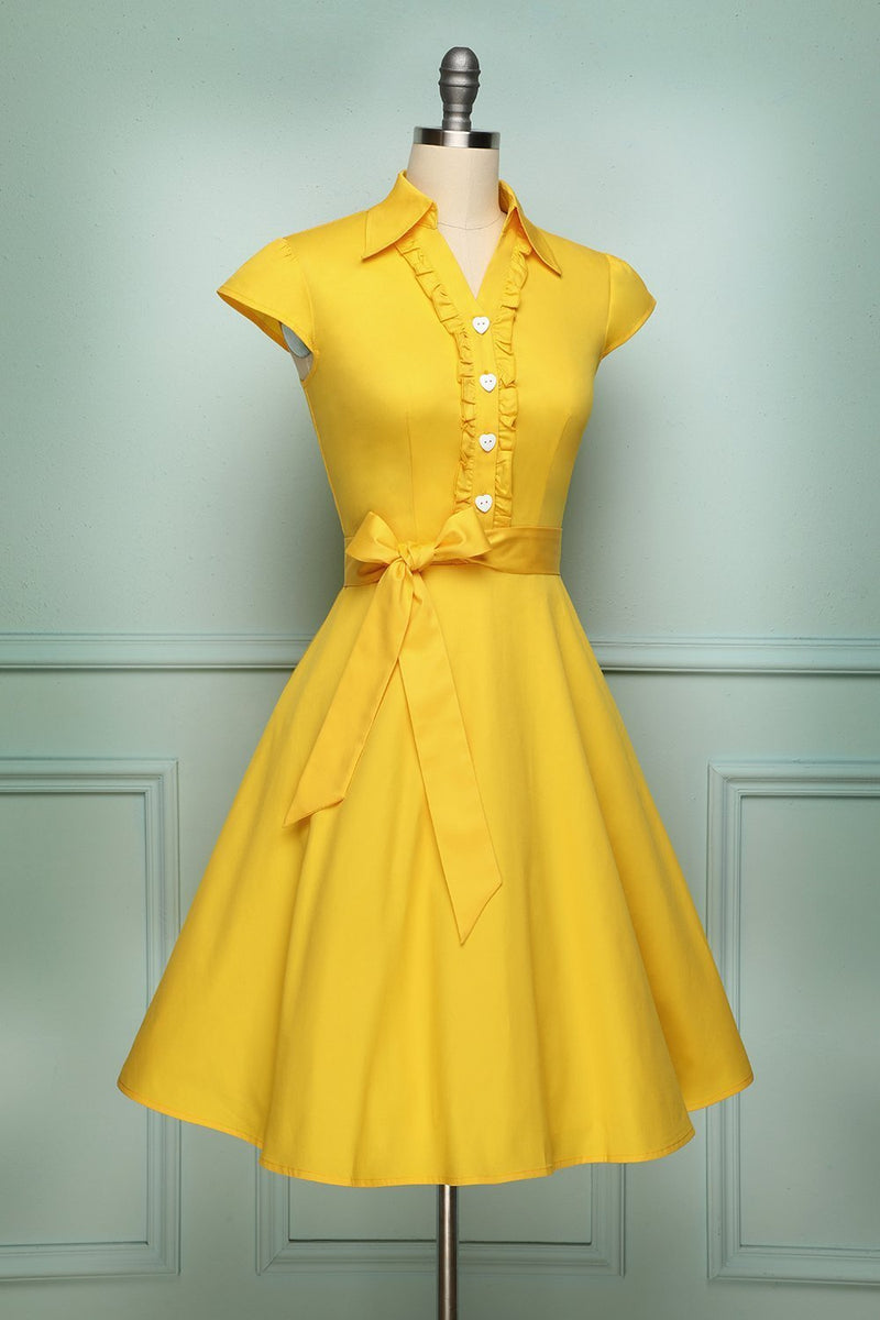 Laden Sie das Bild in den Galerie-Viewer, Yellow 1950s Swing - ZAPAKA