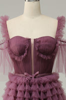 Laden Sie das Bild in den Galerie-Viewer, Mavue Herzausschnitt A-Linie langes Ballkleid