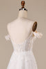 Laden Sie das Bild in den Galerie-Viewer, Elfenbein abnehmbares schulterfreies Korsett Tüll Brautkleid