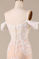 Laden Sie das Bild in den Galerie-Viewer, Champagner Meerjungfrau Langes Brautkleid mit Spitze