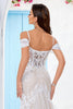 Laden Sie das Bild in den Galerie-Viewer, Kaltes Schulter Tüll korsett Meerjungfrau Brautkleid mit Applikationen